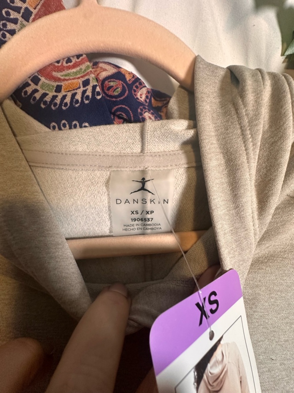 Danskin Light Gray Pullover Hoodie - Picture 3 of 9